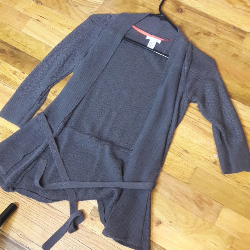 Small grey cardigan sweater